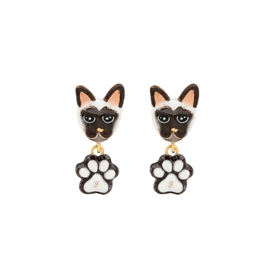 Cat Lover The Siamese Cat Earring