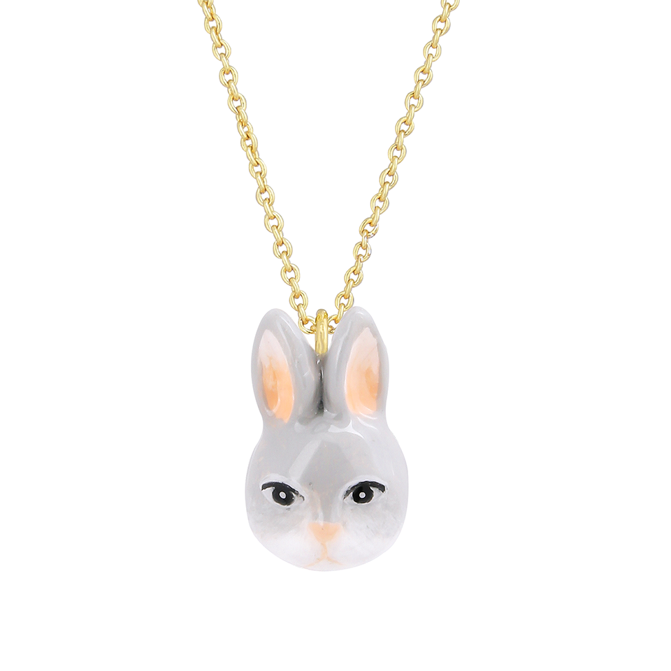 Woodland The Gray Rabbit Small Necklace