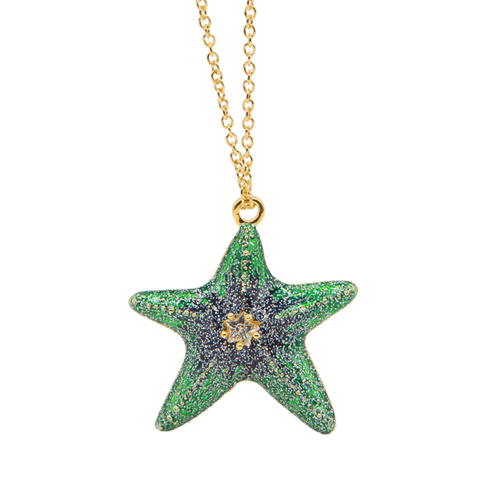 Little Mermaid The Green Star Fish Necklace