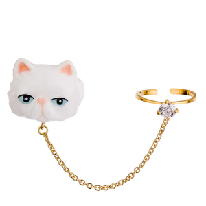 Persian Cat Empire The White Persian Cat Two Fingers Ring