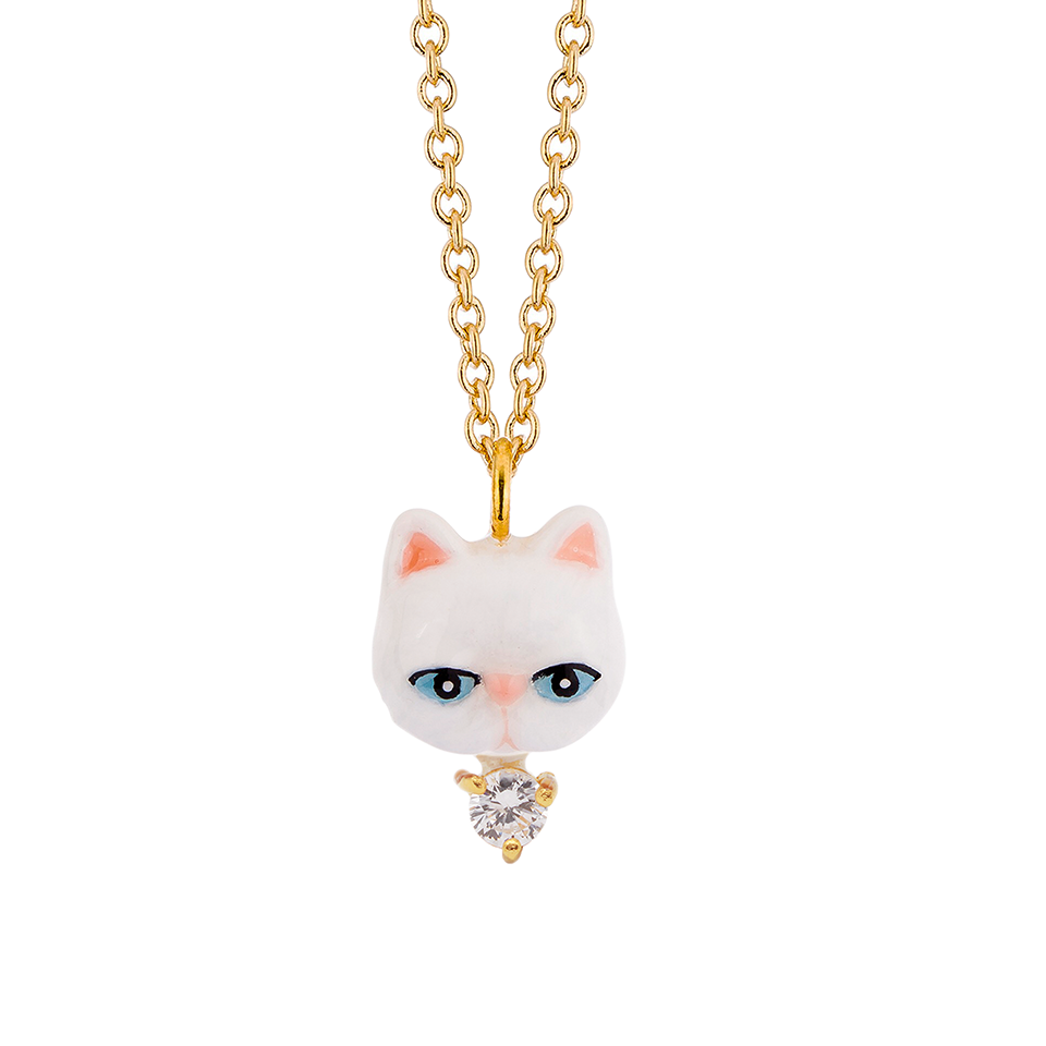 Persian Cat Empire The White Persian Cat Small Necklace